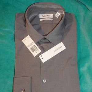 Calvin Klein Dress Shirt Slim Fit Medium 15-15 1/2